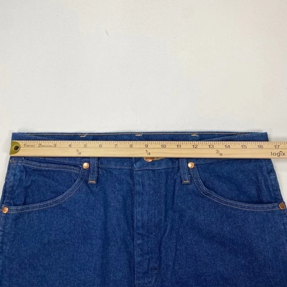 Wrangler 936PWD Cowboy Cut Slim Fit Mens Jeans 33x34 Indigo Blue Cotton Denim
